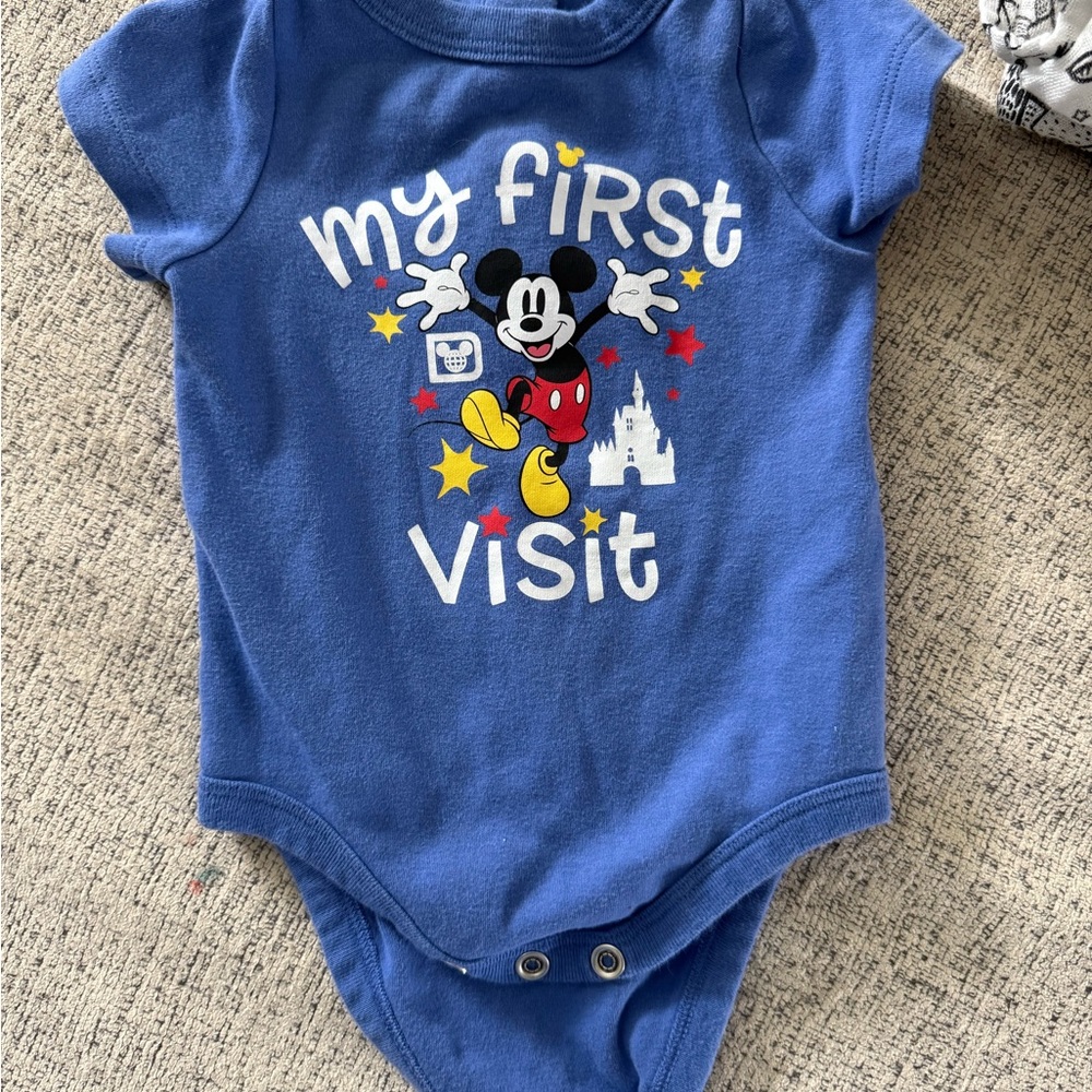 Disney 'My First Visit' Mickey Mouse Onesie